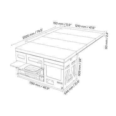 Malle de voyage Camping-box EGOE NEST Roamer NST RO 710 - L1