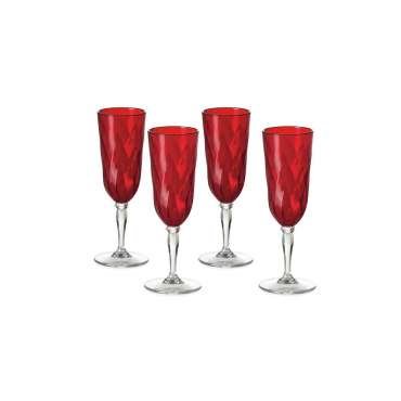 Flûte à champagne Royal (4 pièces) Rouge