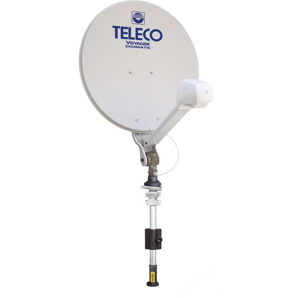 Antenne VOYAGER TELECO DIGIMATIC 65 + démo TNT HD - Mât court 33cm + MIR + BIP