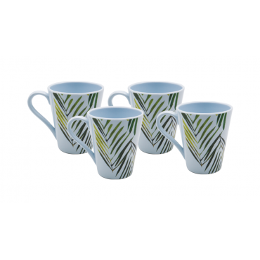 Set de 4 mugs Tropical INCASA