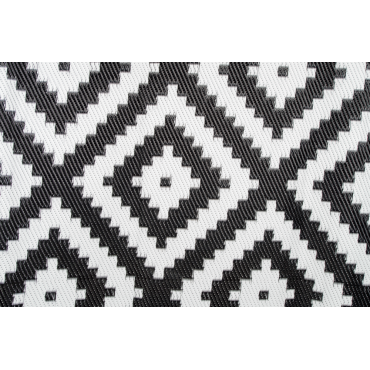 Tapis motif Ethnic noir et blanc 200x270